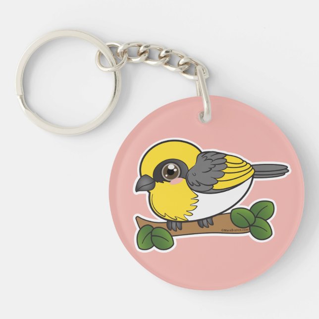 Palila Hawaii Forest Bird  Keychain (Front)
