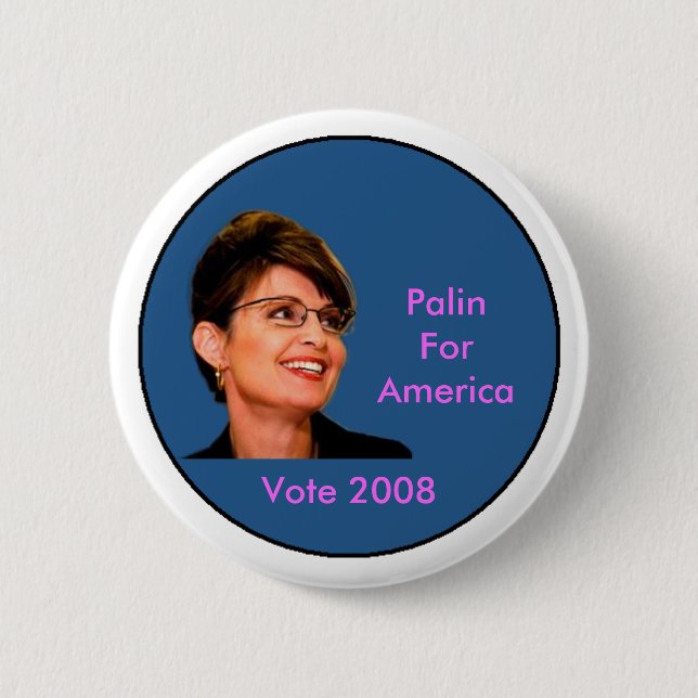 Palin for America Pinback Button (Front)