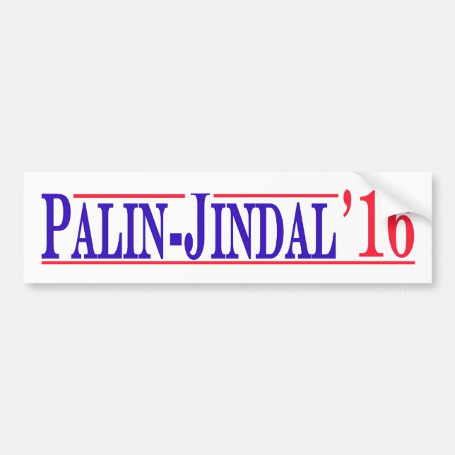 Palin - Jindal 2016! Bumper Sticker (Front)