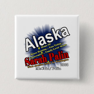 Palin Moose Hunting Mama Pinback Button