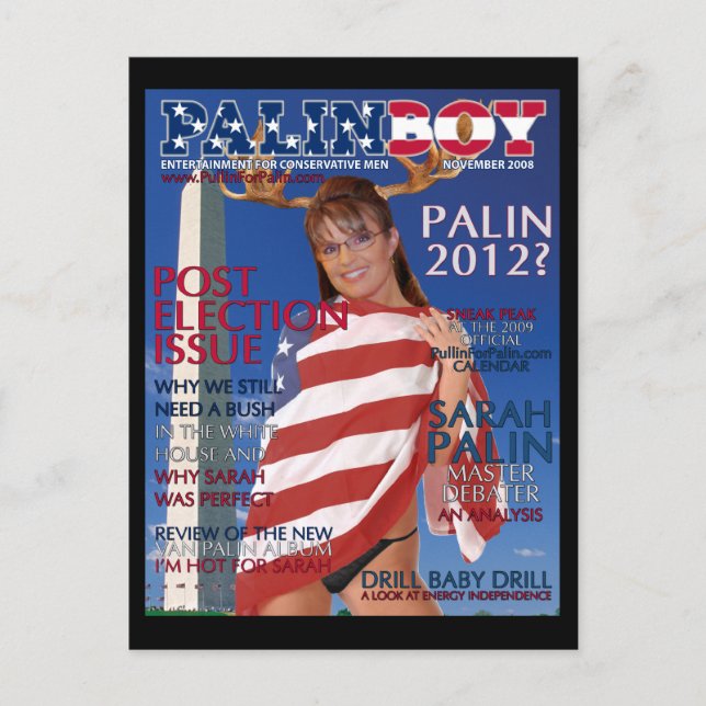 PALINBOY - Post Election Issue-Nov. 2008 Postcard (Front)