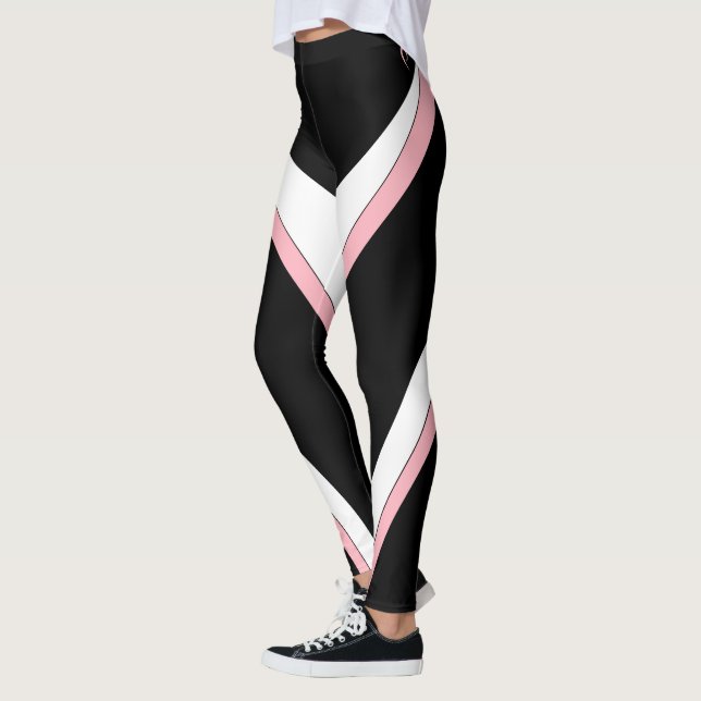 Palisade Designs Pink Ribbon Flow Leggings (Left)