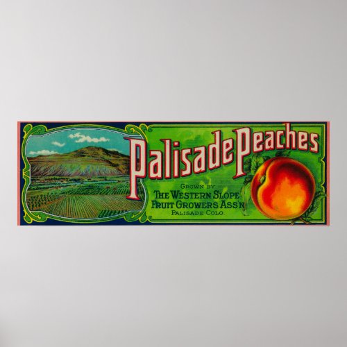 Palisade Peach Label Poster