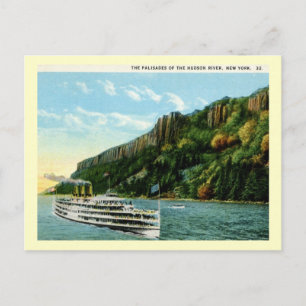 Palisades of the Hudson River, NY 1920s Vintage Postcard