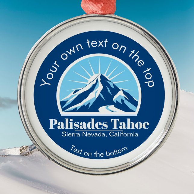 Palisades Tahoe California medal Metal Ornament (Creator Uploaded)