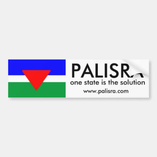 PALISRA Flag, one state is the solutio... Bumper Sticker