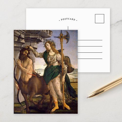 Pallas and the Centaur  Botticelli Postcard