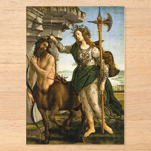Pallas and the Centaur by Sandro Botticelli Acrylic Invitations