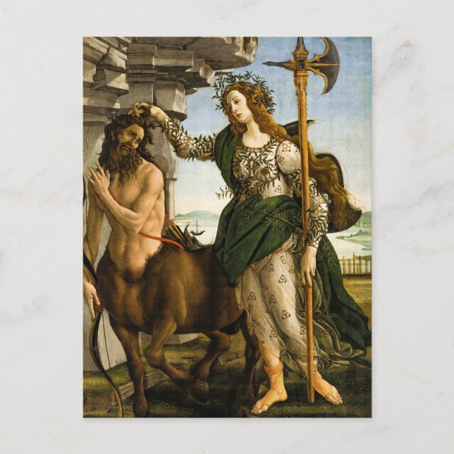 Pallas and the Centaur by Sandro Botticelli Postcard (Front)