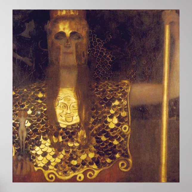 Pallas Athena by Gustav Klimt Poster (Front)