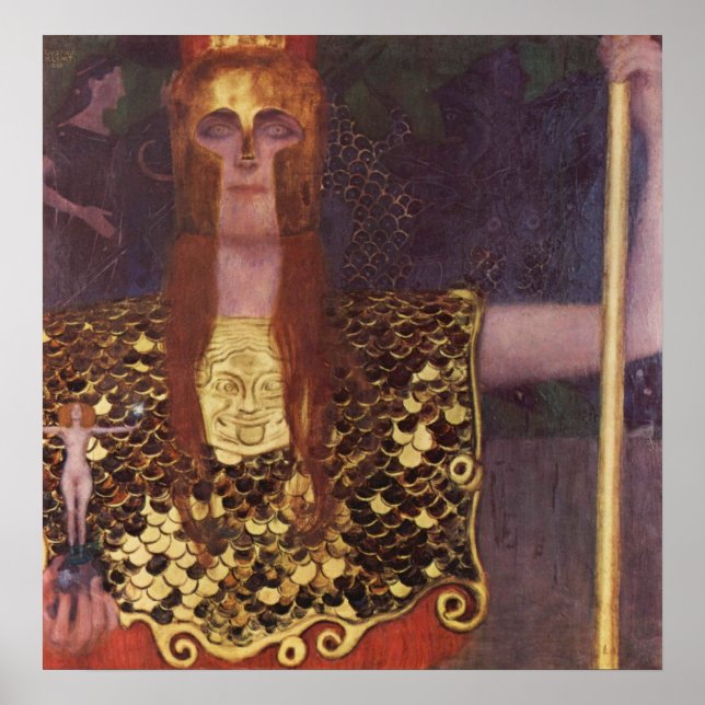 Pallas Athena by Gustav Klimt Poster (Front)