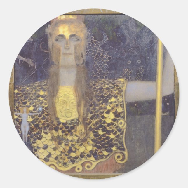 Pallas Athena Classic Round Sticker (Front)