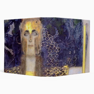Pallas Athena, Gustav Klimt 3 Ring Binder