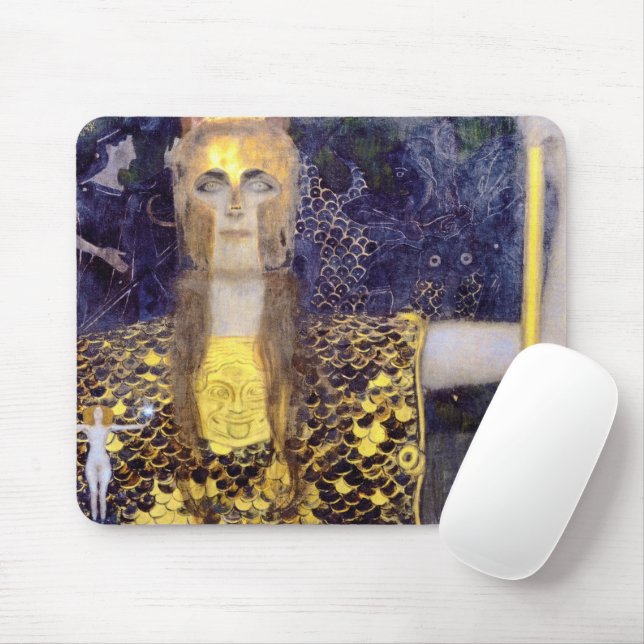 Pallas Athena, Gustav Klimt Mouse Pad (With Mouse)