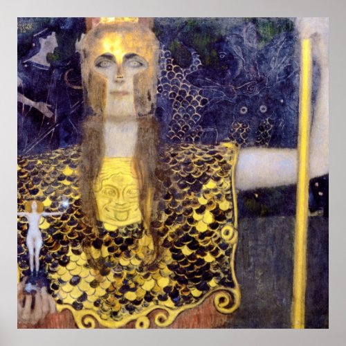 Pallas Athena Gustav Klimt Poster