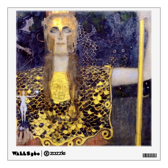 Pallas Athena, Gustav Klimt Wall Decal (Front)
