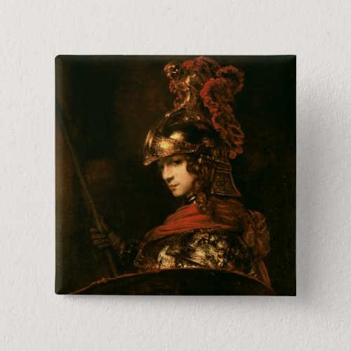 Pallas Athena or Armoured Figure 1664_65 Pinback Button