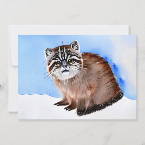 Pallas Cat Snow Invitation