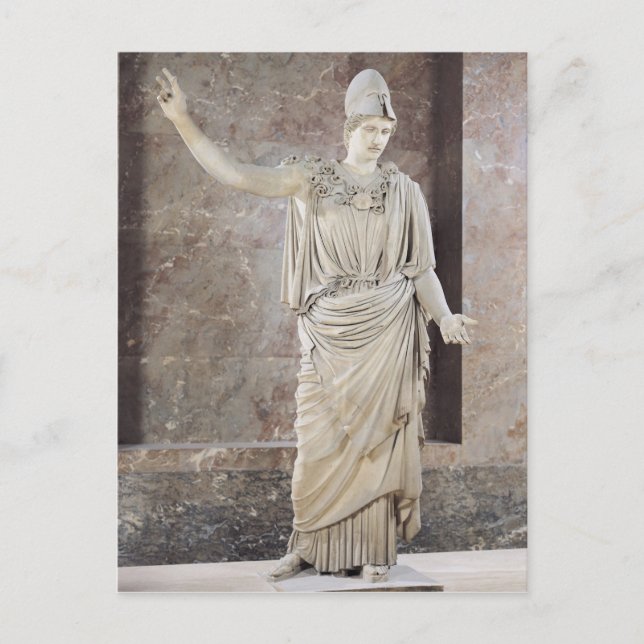 Pallas de Velletri, statue of helmeted Athena Postcard (Front)