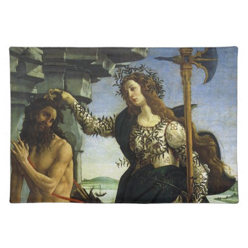 Pallas Minerva and Centaur by Sandro Botticelli Cloth Placemat