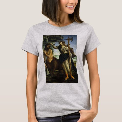 Pallas Minerva and Centaur by Sandro Botticelli T_Shirt