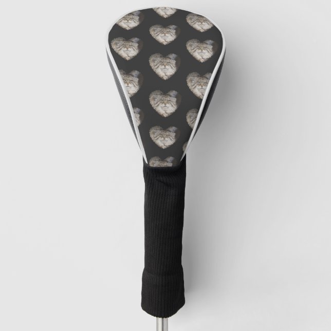 Pallat Cat Heart Golf Head Cover (Front)