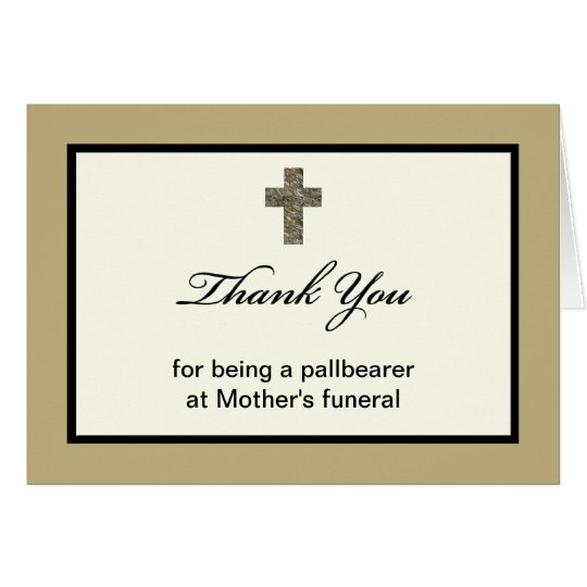 Pallbearer Thank You Card
