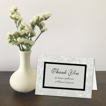 Pallbearer Thank You Card In Classic Grey by sympathythankyou at Zazzle