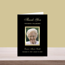 Pallbearer Thank You Card with Photo