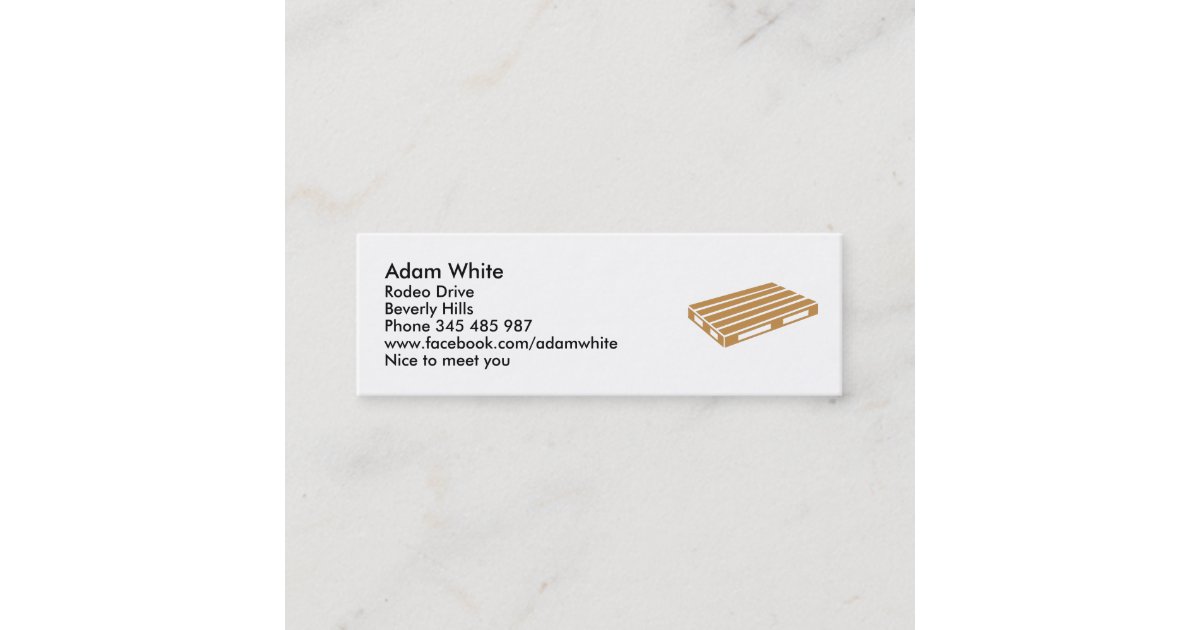 Pallet Mini Business Card Zazzle