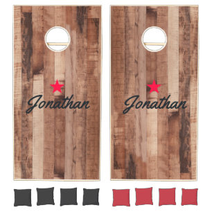 Pallet Wood Board Vintage Star Signature Cornhole Set