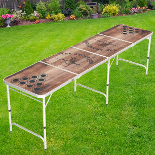 Pallet Wood Boards Vintage Seaside Family Name Beer Pong Table