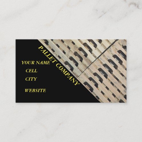 pallets wood product storage transport business card