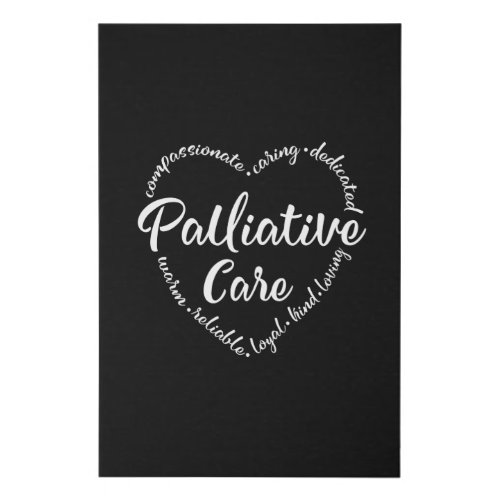 Palliative Care Hospice hospice worker Faux Canvas Print