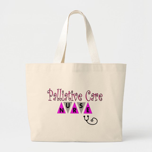 Palliative Care Nurse Gifts Large Tote Bag (Front)