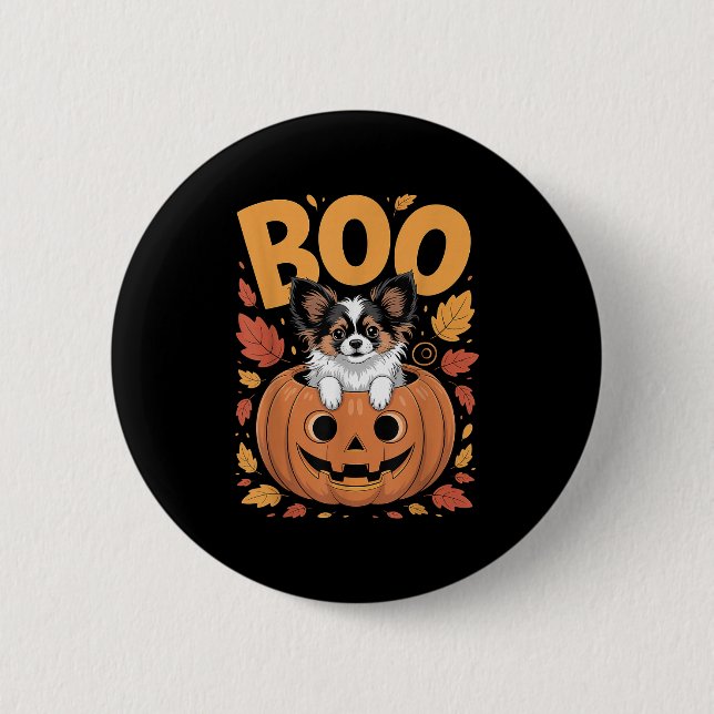Pallon Costume On Pumpkin Halloween Pallon  Button (Front)