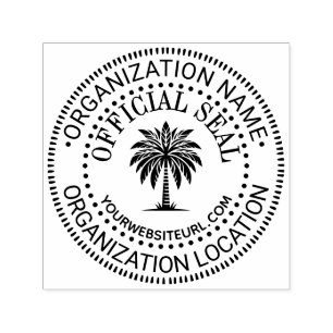 Palm #1 Generic Custom Official Seal Name Loc URL Self-inking Stamp