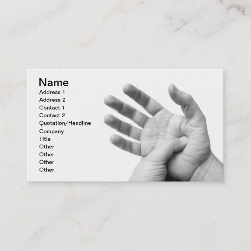 Palm acupressure business card