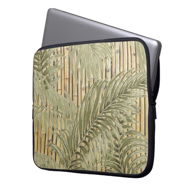 Palm and Bamboo Electronics Sleeve (Front Left)