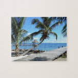 Palm And Pier In Belize Jigsaw Puzzle at Zazzle