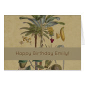 Palm Antique Tropical Fruit Botanical Art (Front Horizontal)