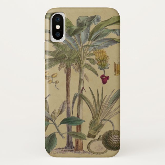 Palm Antique Tropical Fruit Botanical Art Case-Mate iPhone Case (Back)