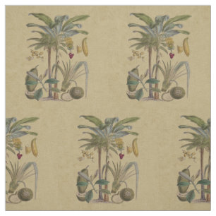 Palm Antique Tropical Fruit Botanical Art Fabric