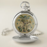 Palm Antique Tropical Fruit Botanical Art Pocket Watch<br><div class="desc">Tropical Antique Palm Trees - This beautiful botanical print from the early 1800s, published in a book then by Blackie & Son, Glasgow, Edinburgh & London. The botanical print showcases tropical fruit that was known back then -- it has four fruits- a Jack fruit, both immature and mature variations, Pandanus...</div>