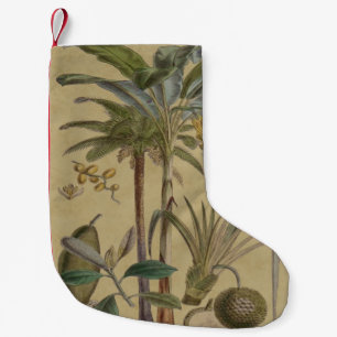 Palm Antique Tropical Fruit Botanical Art Small Christmas Stocking