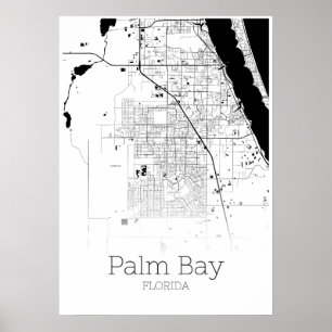 Palm Bay Map - Florida - City Map Poster