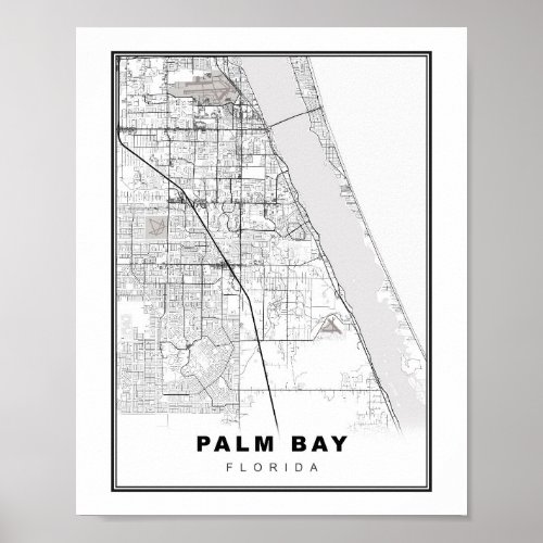 Palm Bay Map Poster