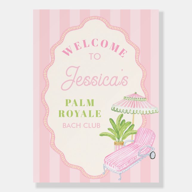 Palm Beach Bach Club | Welcome Foam Board (Front)
