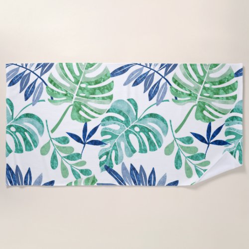 Palm Beach Blue Beach Towel