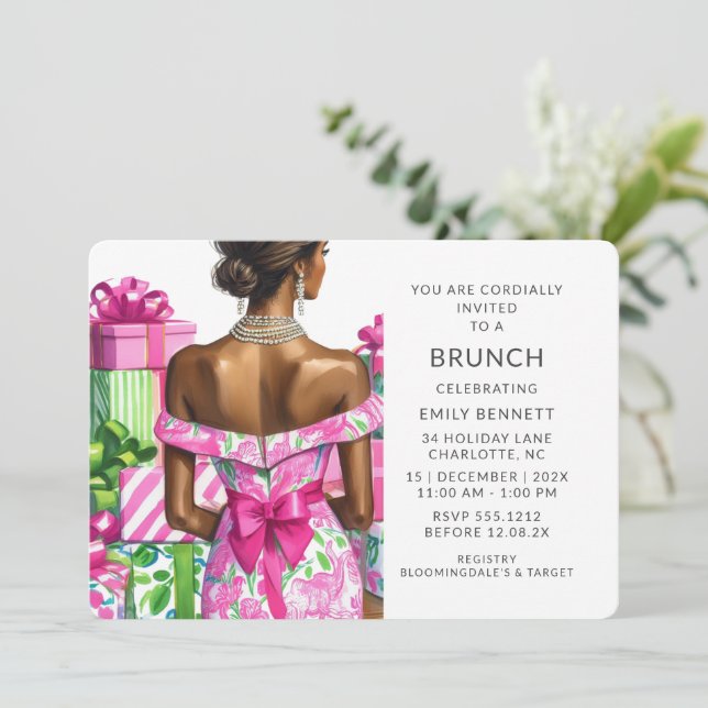 Palm Beach Bridal Shower Invitation (Standing Front)